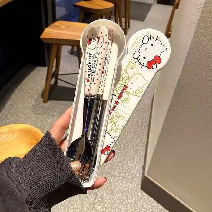 贈品𝐇𝐞𝐥𝐥𝐨 𝐊𝐢𝐭𝐭𝐲 勺筷叉套裝
