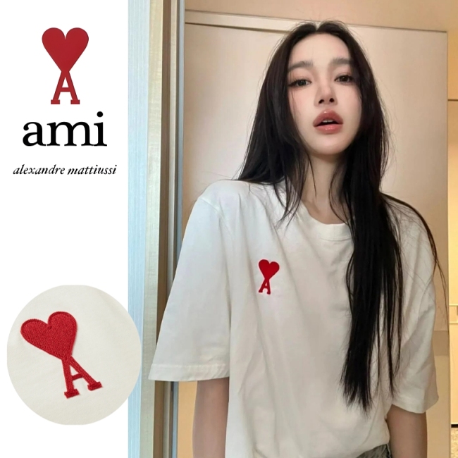 【AMI PARIS公式正規品人気特価】AmiのトレンドフルコーデがおしゃれなスポーツTシャツ