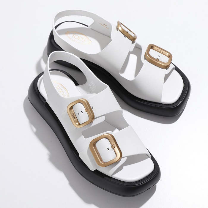 【Tod's 】💖春先にいち早くGET！🔥多くの雑誌に掲載！SNSでも話題沸騰中！レザー サンダル