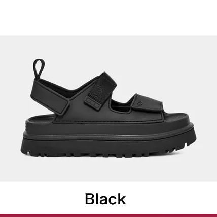 UGG Sandals Australia | Open Toe Platform Casual Style Blended Fabrics Plain