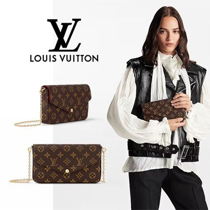 LOUIS VUITTON取外し可能な2つのポケット ポシェット フェリシー