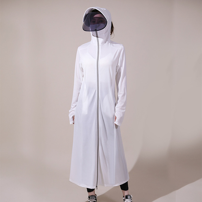 【新品上市】夏季休閒戶外防曬衣，女神長款遮陽衫，防曬天花板，整天周密防 拉高身材比例