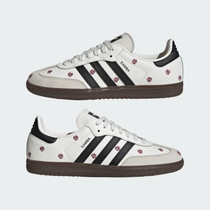 🔥2024年8月9日発売！新色が登場！【男女兼用】 今すぐ手に入れたい「Adidas Originals Samba OGフラワー刺繍 」★在庫僅少、お見逃しなく！