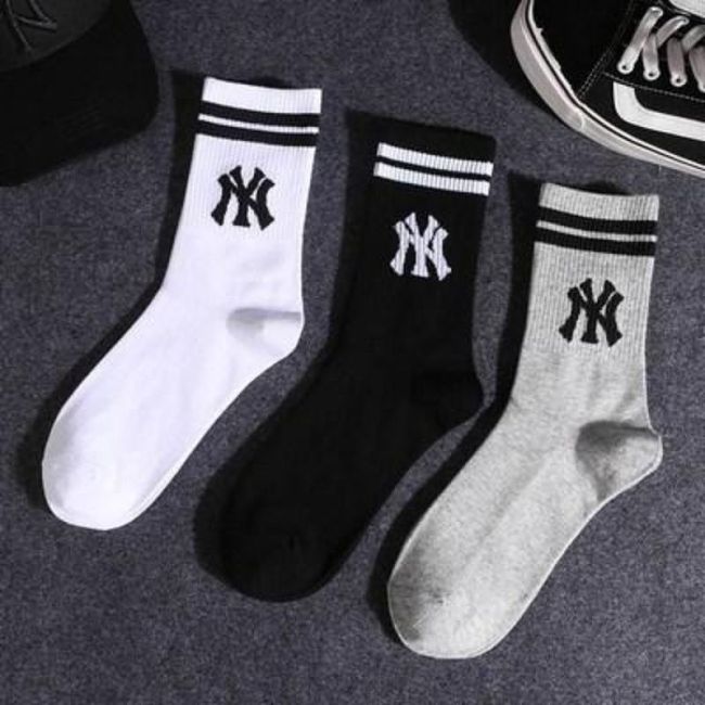 Three pairs of MLB socks
