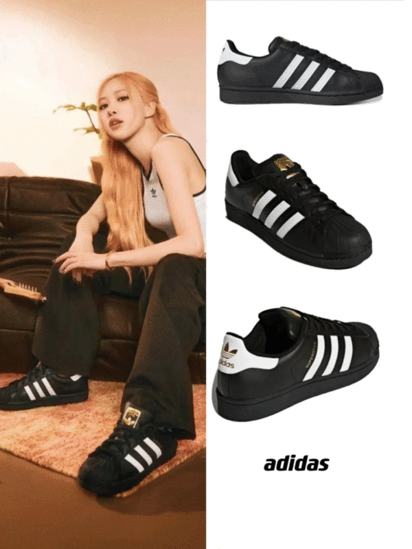💥8月のスペシャル！日本では在庫切れ！ Adidas Superstar 🔥ROSEと同じスタイルのシューズが帰ってきました! 【男女兼用】100足限定！