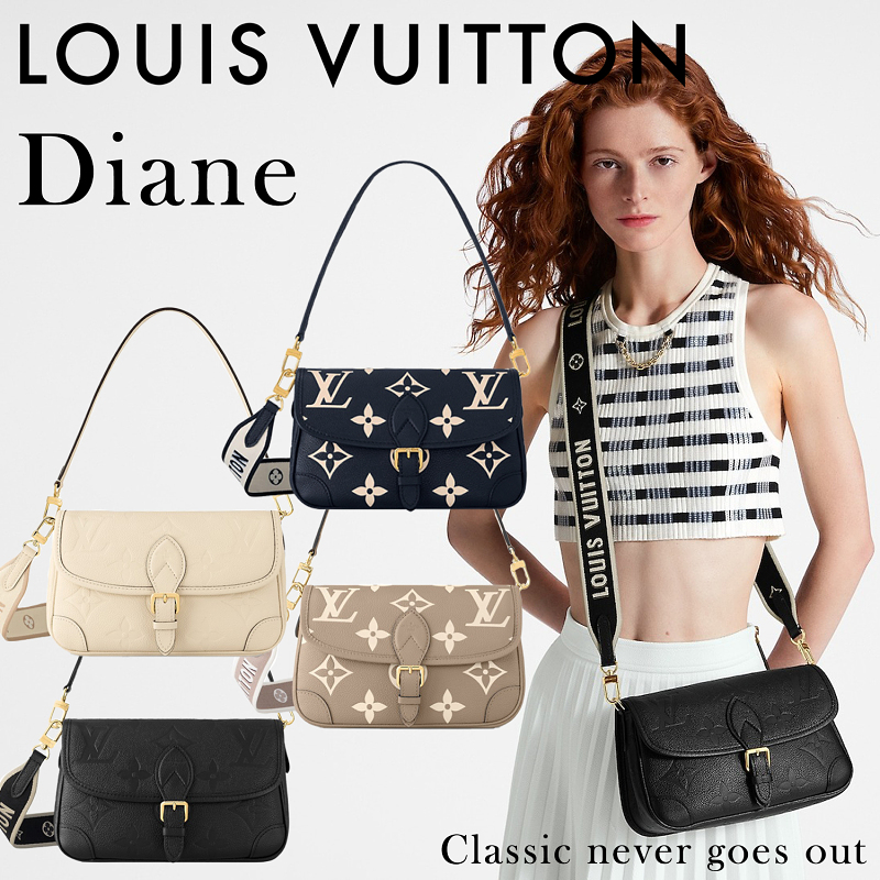 【東京免稅店代購】Louis Vuitton 大人氣經典款式 Diane斜挎腋下兩用包 六款配色可選 超低價折扣中