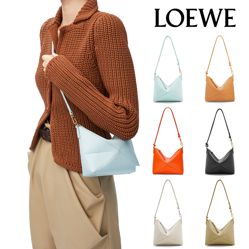 Puzzle Fold pouch in shiny nappa calfskin