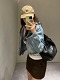 【欧洲免稅店代購】LOEWE2024上新 Squeeze 鏈條綴飾縮褶皮革小號手提包