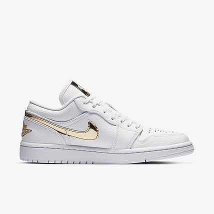 Nike Air Jordan 1 Low 'White Metallic Gold'