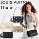 【韓国ロッテ免税店購入】Louis Vuitton  人気の定番美品 Diane クロスボディアンダーアームバッグ 超低価格割引