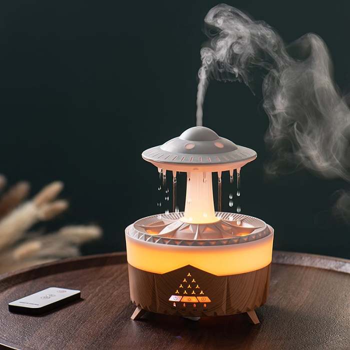 【家用香薰加濕器】大霧量加濕，靜音運作，遙控便捷，一機兩用，舒適加倍！