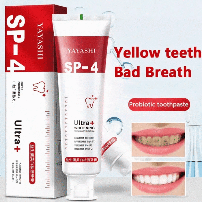 Powerful teeth whitening, yellowing, stain removal and bad breath removal