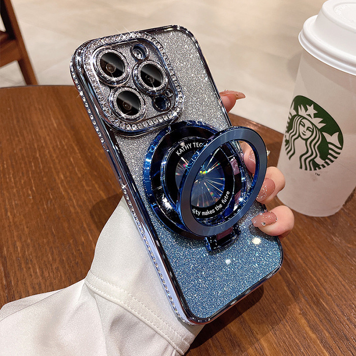 【最新爆款】適用IPhone全系列 電鍍水鑽手機殼