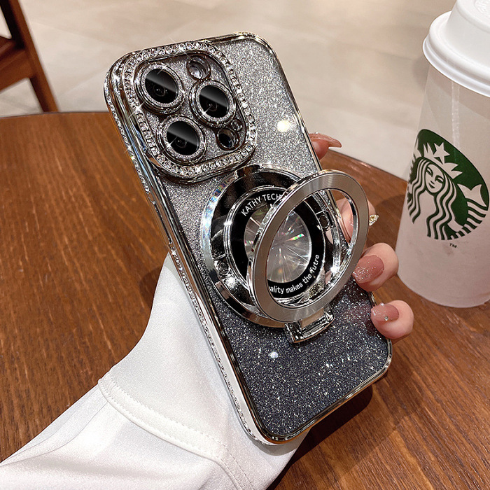 【最新爆款】適用IPhone全系列 電鍍水鑽手機殼