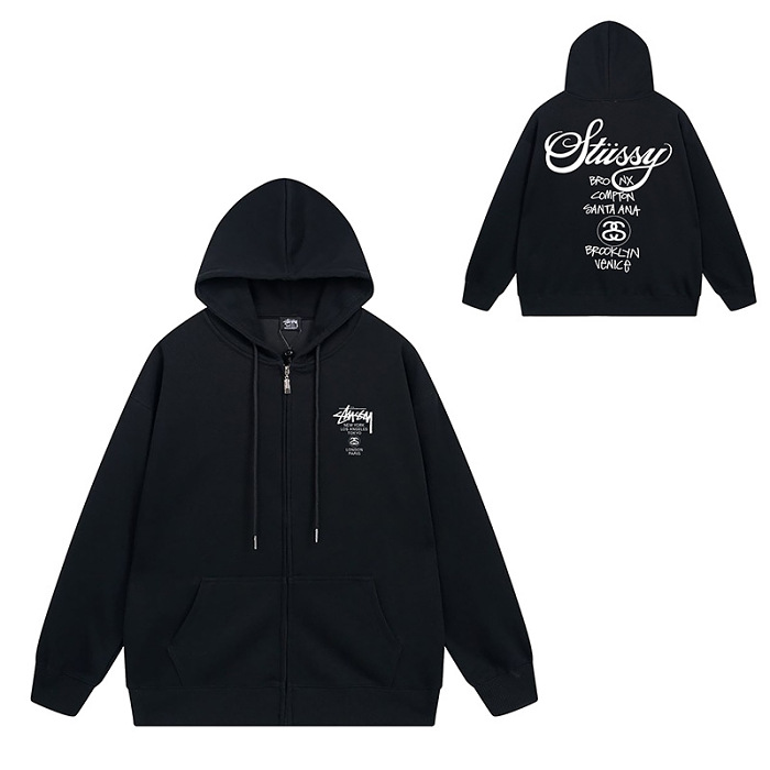 STUSSYの秋冬新作シリーズ、定番スウェットシャツ、ユニセックスでおしゃれなパーカー