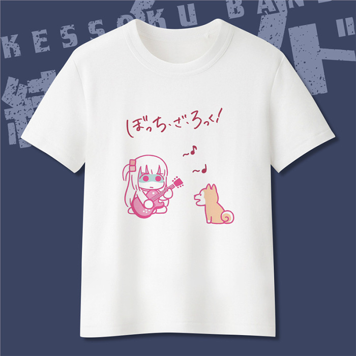 The popular Japanese animation 《Bocchi the Rock!》  Original illustration collaboration T-shirt Now on sale!