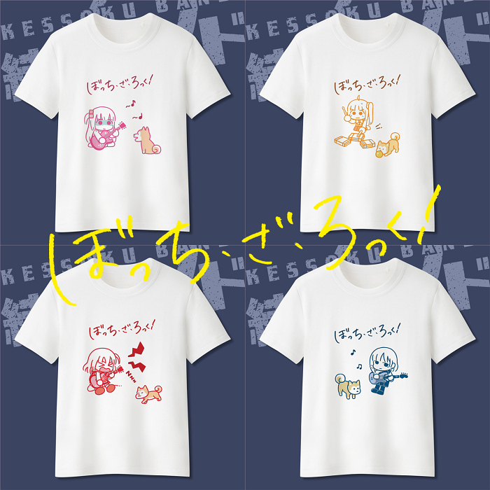日本人氣動畫《孤獨搖滾！》（Bocchi the Rock!）原創插畫合作T恤發售中！