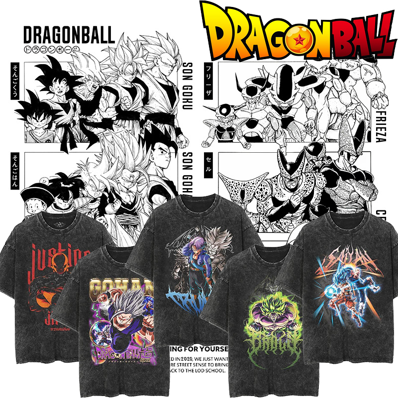 DRAGON BALL《七龍珠》漫畫40週年 人物印象重磅T恤 美式水洗做舊工藝 致敬傳奇漫畫家鳥山明先生