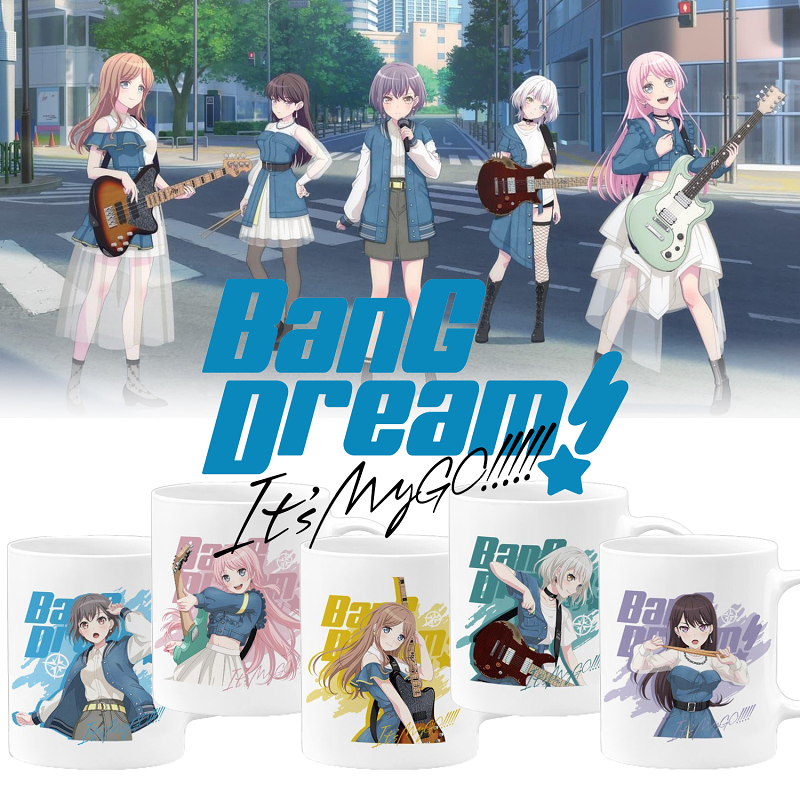 2023年夏 日本人氣動畫 《BanG Dream! It's MyGO!!!!!》同人周邊 人物插畫馬克杯