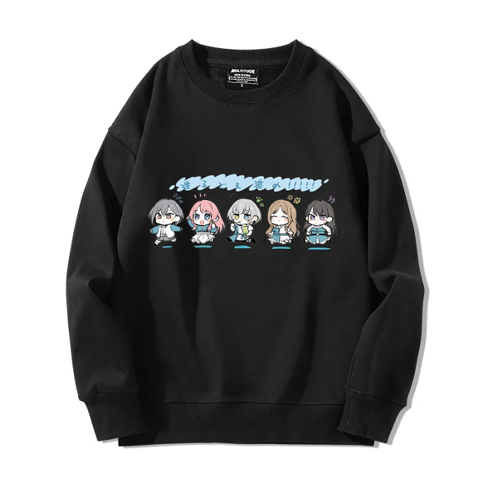 日本人氣動畫 《BanG Dream! It's MyGO!!!!!》同人周邊 人物个性插畫大學T