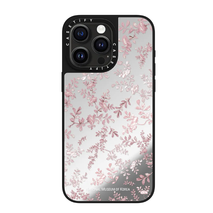 National Museum of Korea × CASETiFY NMK White/Pink Nacre Pattern case Magsafe for iPhone