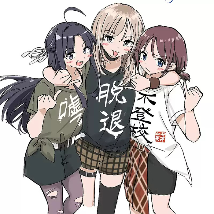 2024 日本人氣動畫 《Girls Band Cry》（哭泣少女樂隊）原創人物印象T恤 火熱發售中！