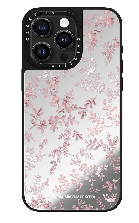 National Museum of Korea × CASETiFY NMK White/Pink Nacre Pattern case Magsafe for iPhone