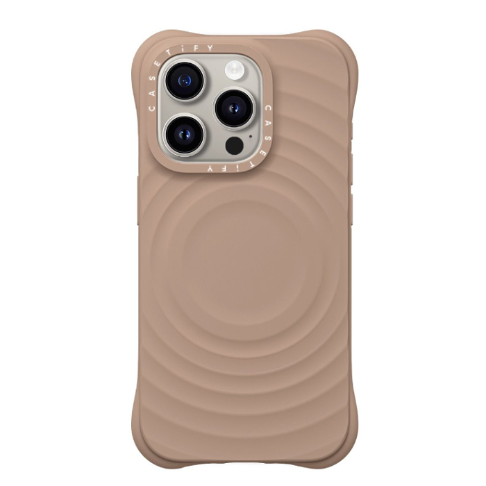 CASETiFY solid color Ripple Case for iPhone15/14/13/12/11/Pro/Max/Plus MagSafe compatible phone case