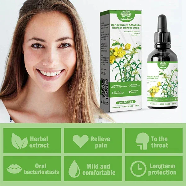 BREATHE-RIGHT DENDROBIUM & MULLEIN EXTRACT: POWERFUL LUNG SUPPORT CLEANSE & RESPIRATORY