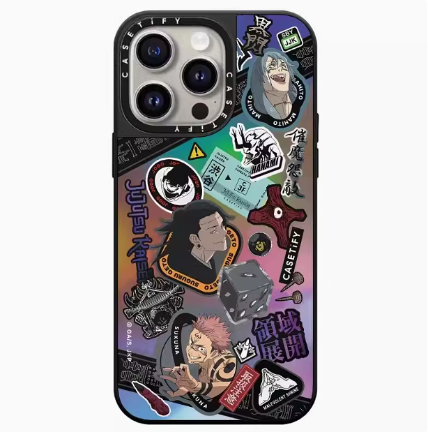 Jujutsu Kaisen x CASETiFY collaboration Gojo Satoru character for iPhone 15/14/13/12/Pro/Max phone case