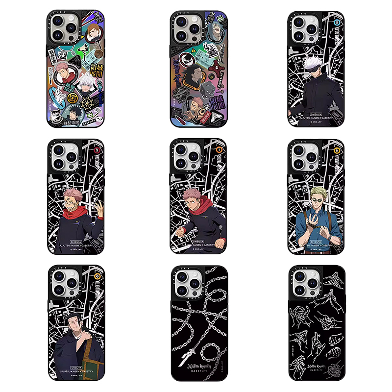 呪術廻戦 x CASETiFY コラボ 五条悟キャラクター iPhone 15/14/13/12/Pro/Max 携帯ケース