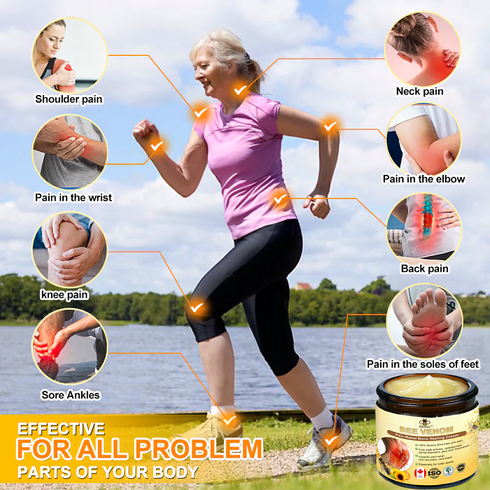 ✅Official Store: flysmus™ Bee-Venom Pain-Relief Bone Healing Cream👨‍⚕️Orthopaedic Association(AOA) Approved (Reducing joint swelling, pain, stiffness, redness, warmth, soreness, and joint fatigue)