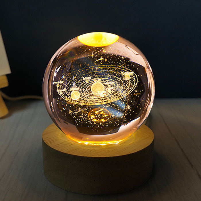創意星球小夜燈星空月亮睡眠浪漫氣氛床頭燈床頭臥室檯燈生日禮物