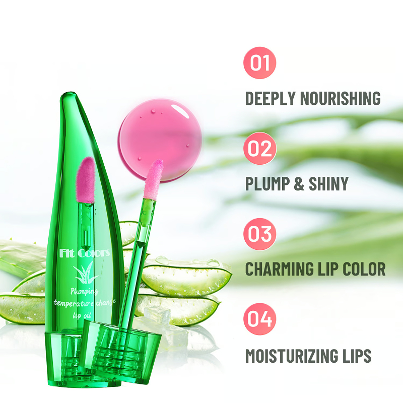 💥 Daily Sales of 6400+ 💋2024 New Aloe Vera Lip Gloss Warm Color Changing Lip Glaze [🔥Buy 1 Get 1 Free🔥]