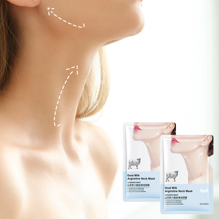 Neck masks with goat's milk and argireline Strengthen your neck