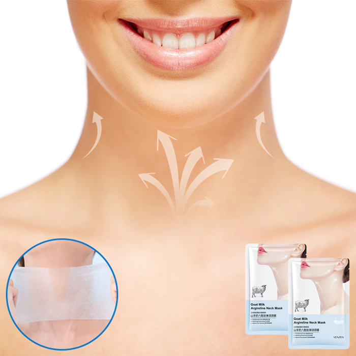 Neck masks with goat's milk and argireline Strengthen your neck