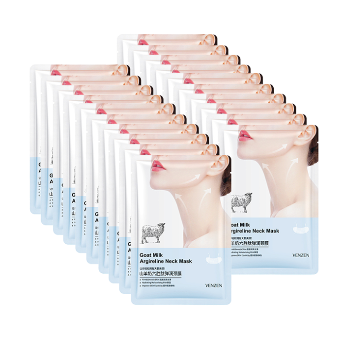Neck masks with goat's milk and argireline Strengthen your neck