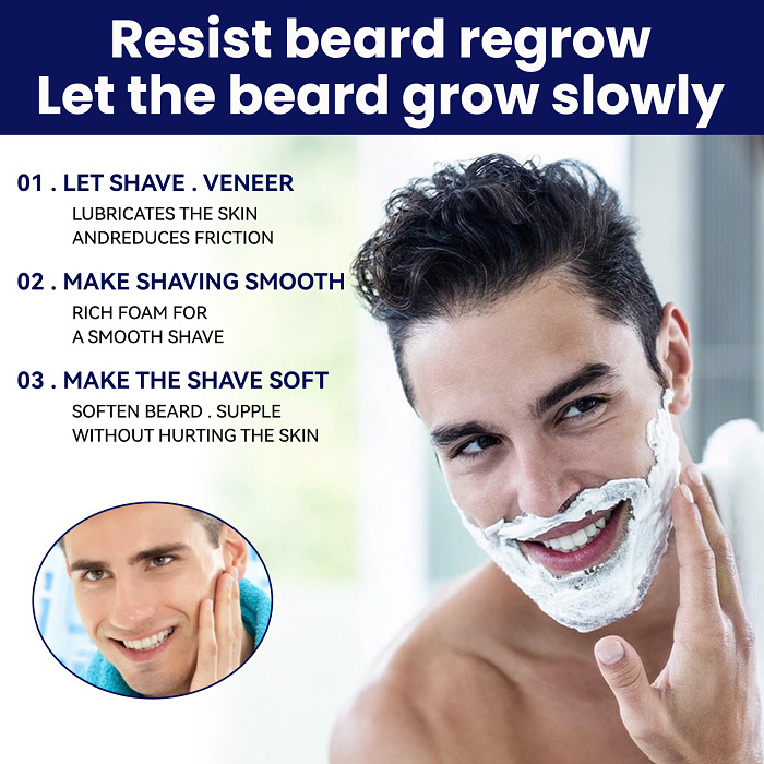Hair removal cream removes beard and chest hair from the bod