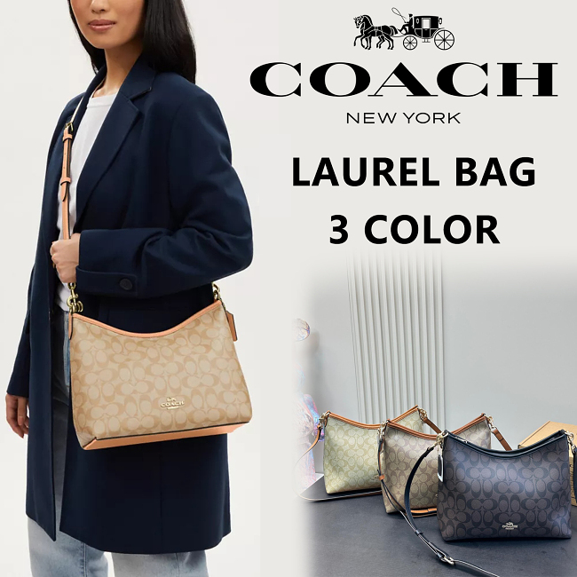 【COACH經典之作】Coach 蔻馳 Laurel Bag 流浪包 大容量女士手提包 時尚實用 三色可選