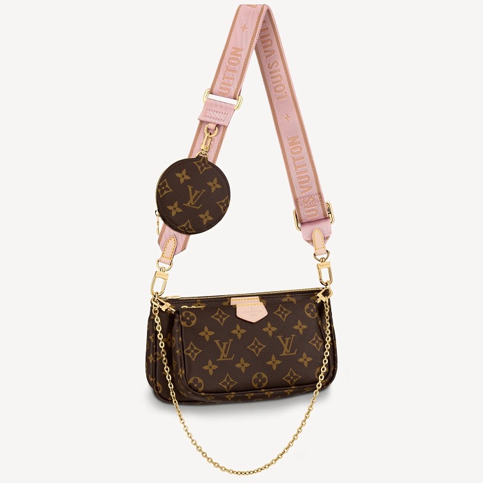 Louis Vuitton Multi Pochette Accessoires Bag Pink/Brown Monogram