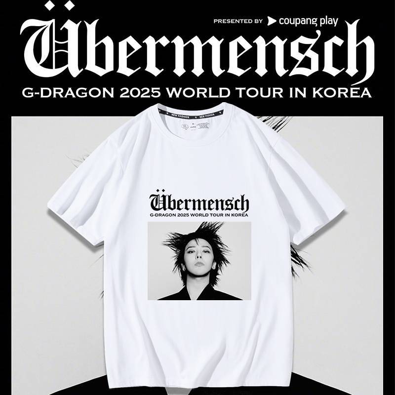 BIGBANG 20週年巡演回歸 權志龍 GD 同款短袖高街寬鬆潮牌T恤上線