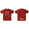 Color Camo Shark Tee Red