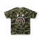 Color Camo Shark Tee Green