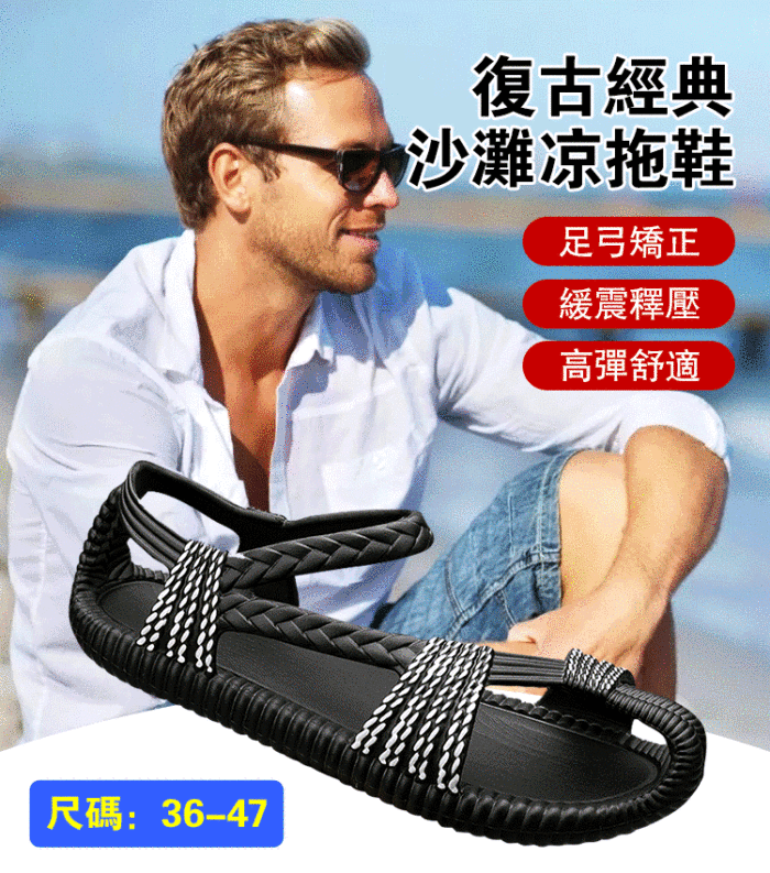 【復古經典款涼拖鞋】夏季必備潮流單品，穿出不一樣的夏天