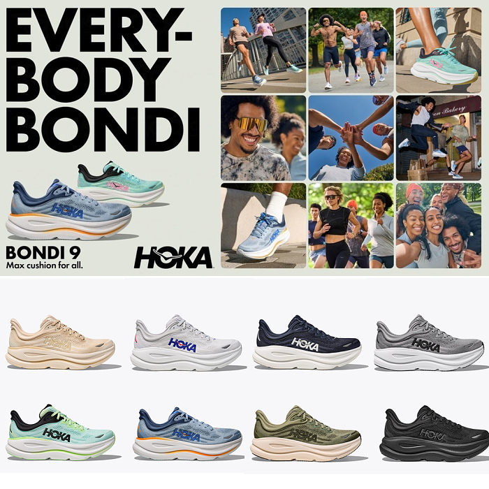 【HOKA | BONDI 9 | Clifton 9】2025年ファイナルヒット指定スタイル、再び！まるで雲を踏んでいるような気分です！