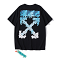 OFF-WHITE Blue Marker Oversized TEE（black）