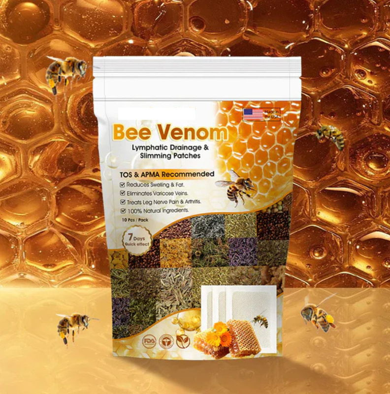 Bee Venom Lymphatic Drainage & Slimming Foot Patches 🌿👣 ( 1 Bag of 14 Patches)