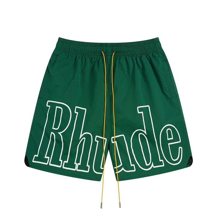 【RHUDE】美式潮牌 RHUDE 字母 LOGO提花抽繩男女休閒寬鬆短褲