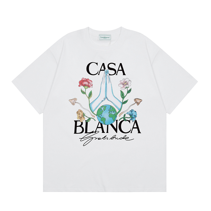 Casablanca 男女通用經典短袖T卹 🍀 人氣商品 💥 夏季暢銷商品 #數量有限 #貨到付款 #100%正品