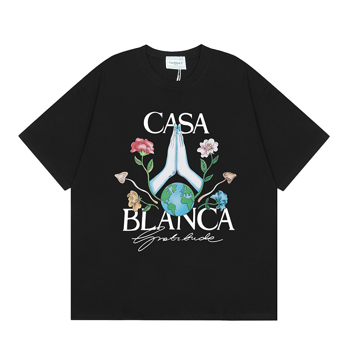 Casablanca 男女通用經典短袖T卹 🍀 人氣商品 💥 夏季暢銷商品 #數量有限 #貨到付款 #100%正品